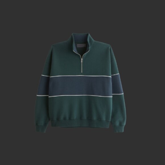 Essential mid-length zip sweatshirt - Picture 1 of 3